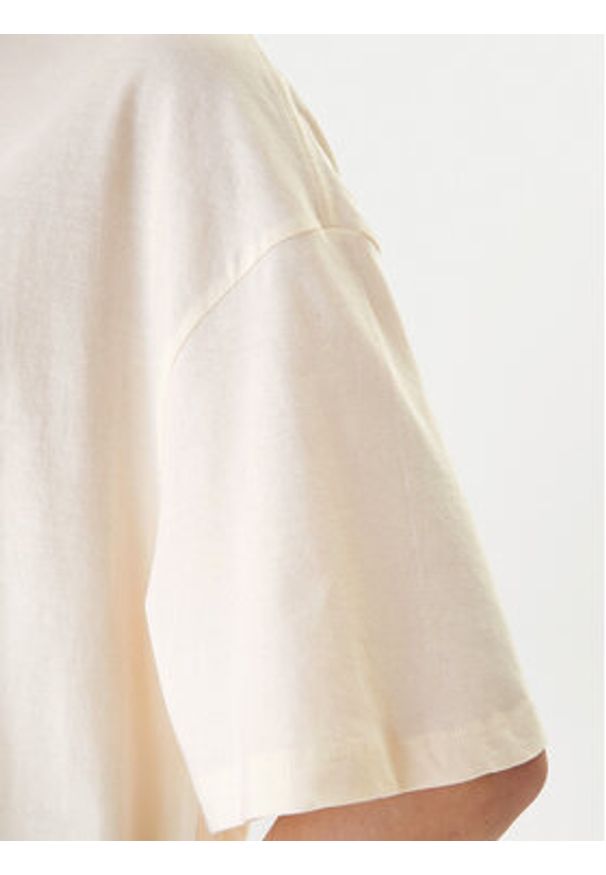 Roxy T-Shirt Hangloose Poster ERJZT06090 Beżowy jasny Loose Fit. Kolor: beżowy. Materiał: bawełna