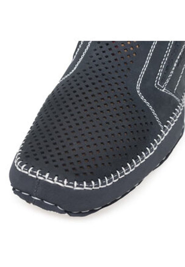 Rieker Półbuty 06351-14 Niebieski. Kolor: niebieski. Materiał: skóra