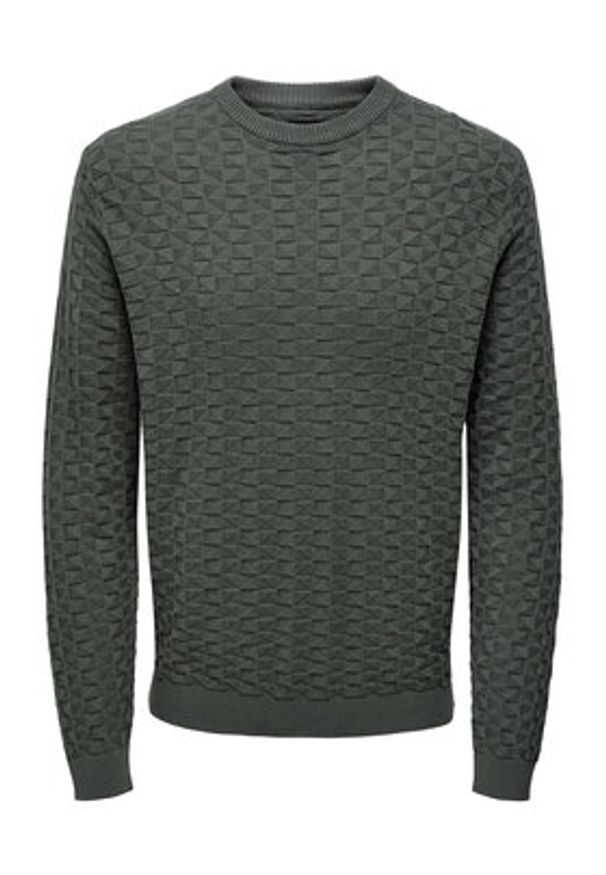 Only & Sons Sweter 22026559 Szary Regular Fit. Kolor: szary. Materiał: syntetyk