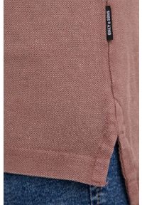 Only & Sons polo bawełniane kolor różowy gładki. Typ kołnierza: polo. Kolor: różowy. Materiał: bawełna. Długość: krótkie. Wzór: gładki #4