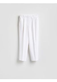 Reserved - Spodnie z kantem - złamana biel. Materiał: wiskoza, tkanina #1