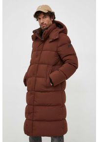 Hetrego kurtka puchowa męska kolor brązowy zimowa. Kolor: brązowy. Materiał: puch. Sezon: zima