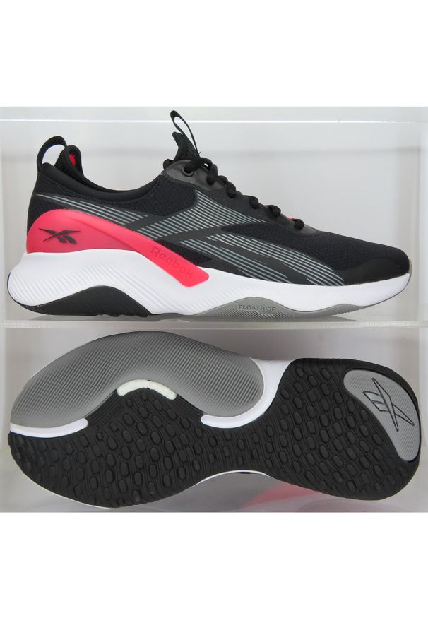 Buty Reebok HIIT Training 2. Kolor: szary, wielokolorowy, czarny. Materiał: materiał. Szerokość cholewki: normalna. Sport: fitness, turystyka piesza