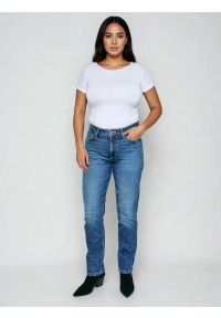 Big-Star - Jeansy damskie proste granatowe Charlotte 570. Okazja: na co dzień. Stan: podwyższony. Kolor: niebieski. Styl: casual, klasyczny #8