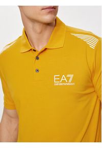 EA7 Emporio Armani Polo 3DPF51 PJULZ 1680 Żółty Regular Fit. Typ kołnierza: polo. Kolor: żółty. Materiał: syntetyk #5