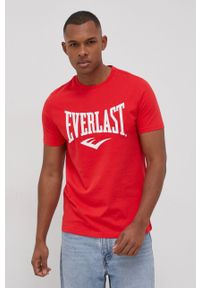 EVERLAST - Everlast T-shirt bawełniany kolor czerwony z nadrukiem. Okazja: na co dzień. Kolor: czerwony. Materiał: bawełna. Wzór: nadruk. Styl: casual