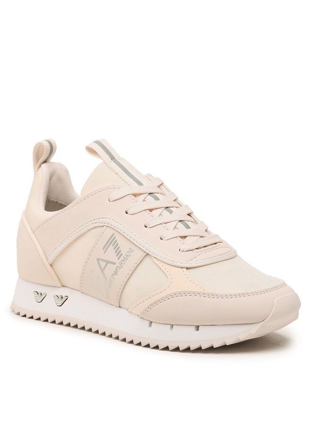 Sneakersy EA7 Emporio Armani. Kolor: beżowy