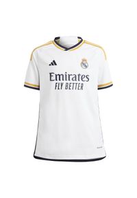 Adidas - Koszulka do piłki nożnej dla dzieci ADIDAS Real Madryt Home sezon 2023/2024. Kolor: biały. Materiał: tkanina. Sport: piłka nożna #1