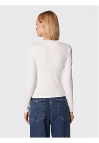 Tommy Jeans Bluzka Baby Serif Linear DW0DW14363 Biały Regular Fit. Kolor: biały. Materiał: bawełna #2