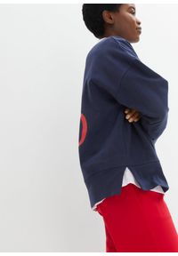 bonprix - Bluza oversize z bawełny organicznej. Kolor: niebieski. Materiał: bawełna #2
