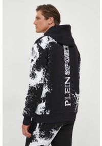Plein Sport - PLEIN SPORT bluza męska kolor czarny z kapturem z nadrukiem. Typ kołnierza: kaptur. Kolor: czarny. Wzór: nadruk. Styl: sportowy #3