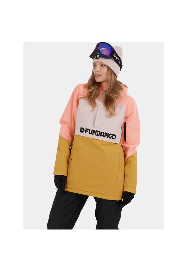 FUNDANGO - Anorak Damski Fundango Birch ECO Logo. Kolor: różowy. Sport: turystyka piesza, narciarstwo