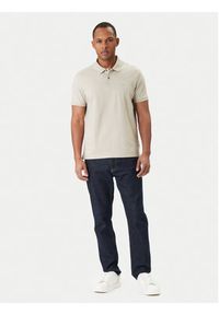 Calvin Klein Polo LV04LC254G Beżowy Slim Fit. Typ kołnierza: polo. Kolor: beżowy. Materiał: bawełna #3