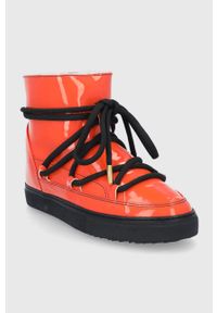 Inuikii Śniegowce kolor pomarańczowy. Nosek buta: okrągły. Zapięcie: sznurówki. Kolor: pomarańczowy. Materiał: wełna, guma #4