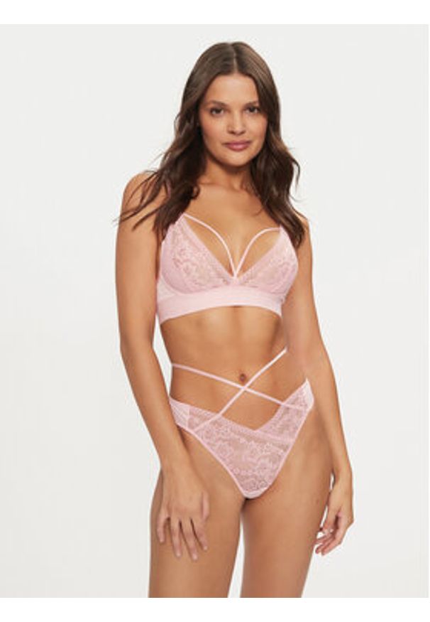 Hunkemöller Biustonosz braletka Remi 300126 Różowy. Kolor: różowy. Materiał: syntetyk