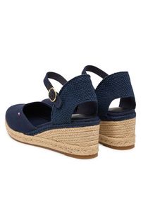 TOMMY HILFIGER - Tommy Hilfiger Espadryle Mid Wedge Espad Closed Toe FW0FW09233 Granatowy. Kolor: niebieski. Materiał: materiał #6
