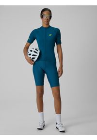 4f - 4F Koszulka kolarska damska - turkusowa XS. Kolor: turkusowy. Długość rękawa: raglanowy rękaw. Sport: kolarstwo #2