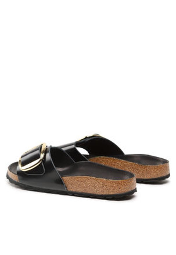 Birkenstock Klapki Madrid 1022650 Czarny. Kolor: czarny. Materiał: lakier, skóra