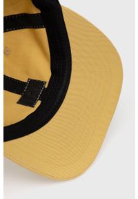 Etnies czapka kolor żółty z aplikacją. Kolor: żółty. Materiał: bawełna, materiał. Wzór: aplikacja