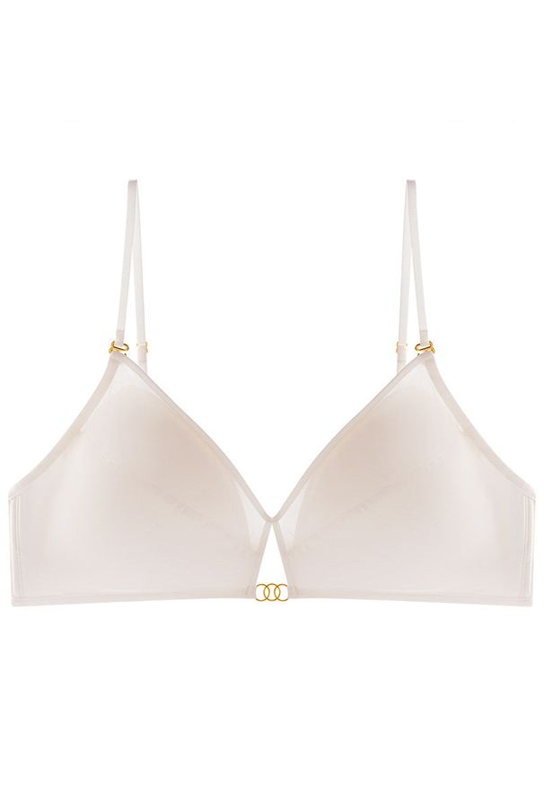 Intica - Biustonosz z miękkimi wkładkami do codziennego użytku Ayumu. Kolor: biały. Materiał: materiał