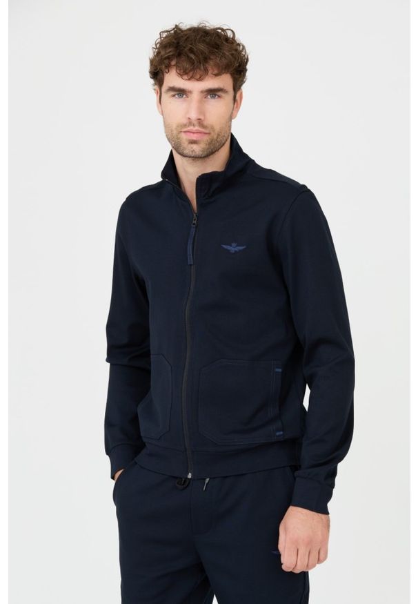 Aeronautica Militare - AERONAUTICA MILITARE Granatowa męska bluza. Kolor: niebieski