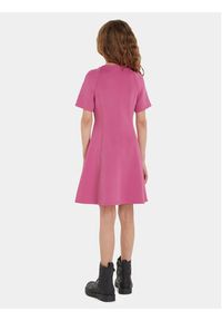 Calvin Klein Jeans Sukienka codzienna IG0IG02228 Różowy Regular Fit. Okazja: na co dzień. Kolor: różowy. Materiał: syntetyk. Typ sukienki: proste. Styl: casual