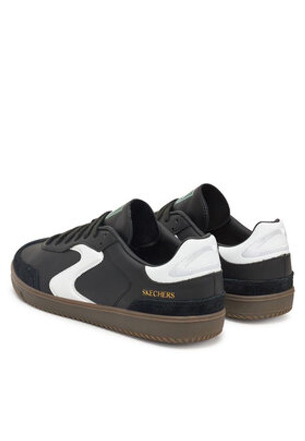 skechers - Skechers Sneakersy Hotshot - Pyke 254150/BLW Czarny. Kolor: czarny. Materiał: skóra