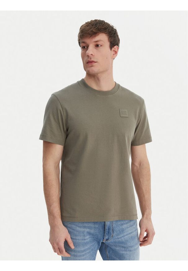 JOOP! Jeans T-Shirt JJJ-Lei 30101979 Khaki Regular Fit. Kolor: brązowy. Materiał: bawełna