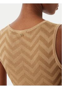 LOLA CASADEMUNT Sukienka dzianinowa MS2616040 Beżowy Slim Fit. Kolor: beżowy. Materiał: wiskoza #3