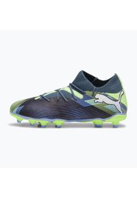 Puma - Buty piłkarskie dziecięce PUMA Future 7 Match FG/AG Jr. Zapięcie: sznurówki. Kolor: szary. Materiał: materiał. Szerokość cholewki: normalna. Sport: piłka nożna