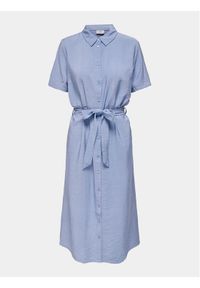 JDY Sukienka koszulowa Soul 15317408 Niebieski Regular Fit. Kolor: niebieski. Materiał: wiskoza. Typ sukienki: koszulowe