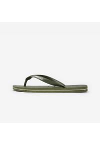 Japonki męskie Havaianas Logo Filet. Okazja: na plażę, na co dzień. Kolor: zielony. Materiał: kauczuk, syntetyk. Sezon: lato. Styl: casual