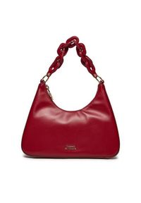 TOMMY HILFIGER - Tommy Hilfiger Torebka Soft Leather Shoulder Bag AW0AW16293 Czerwony. Kolor: czerwony. Materiał: skórzane