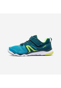 Decathlon - Buty sportowe dla dzieci Newfeel PW 540 JR. Zapięcie: rzepy. Kolor: żółty, niebieski, wielokolorowy, zielony. Materiał: materiał, kauczuk, tkanina