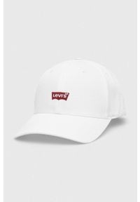 Levi's® - Levi's czapka z daszkiem kolor biały gładka. Kolor: biały. Wzór: gładki. Styl: biznesowy #1