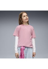 Puma - Młodzieżowa koszulka Essentials Boxy PUMA Poised Pink. Kolor: różowy. Sport: joga i pilates