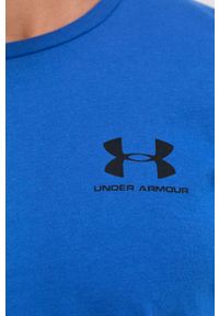 Under Armour - T-shirt/polo 1329585. Typ kołnierza: polo. Kolor: niebieski. Długość rękawa: długi rękaw. Wzór: nadruk #6