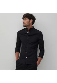 Reserved - Bawełniana koszula super slim fit - Czarny. Kolor: czarny. Materiał: bawełna #1