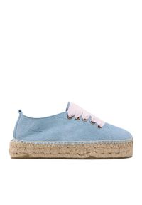 Manebi Espadryle Sneakers D M 3.0 E0 Błękitny. Kolor: niebieski. Materiał: zamsz, skóra #1