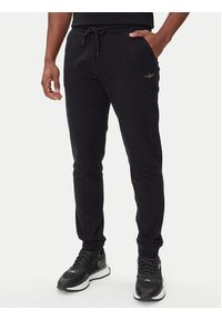 Aeronautica Militare Dres 252TF0102UF00662 Czarny Regular Fit. Kolor: czarny. Materiał: bawełna #5