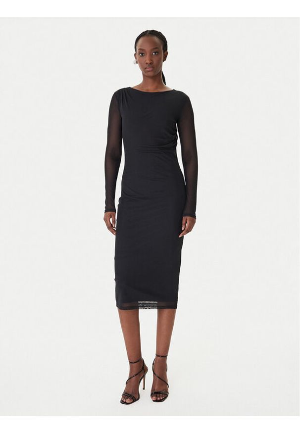 Patrizia Pepe Sukienka koktajlowa 8A1604/376-K103 Czarny Regular Fit. Kolor: czarny. Materiał: syntetyk. Styl: wizytowy