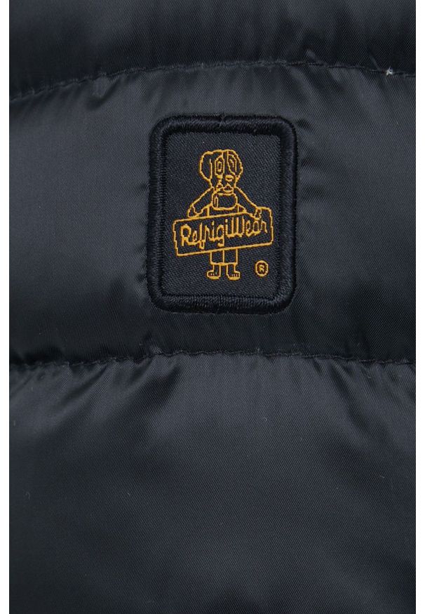 Refrigiwear - RefrigiWear Kurtka puchowa damska kolor czarny przejściowa. Okazja: na co dzień. Typ kołnierza: kaptur. Kolor: czarny. Materiał: puch. Styl: casual