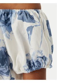 Guess Bluzka W6GHA1 W2447 Biały Regular Fit. Kolor: biały. Materiał: len #4