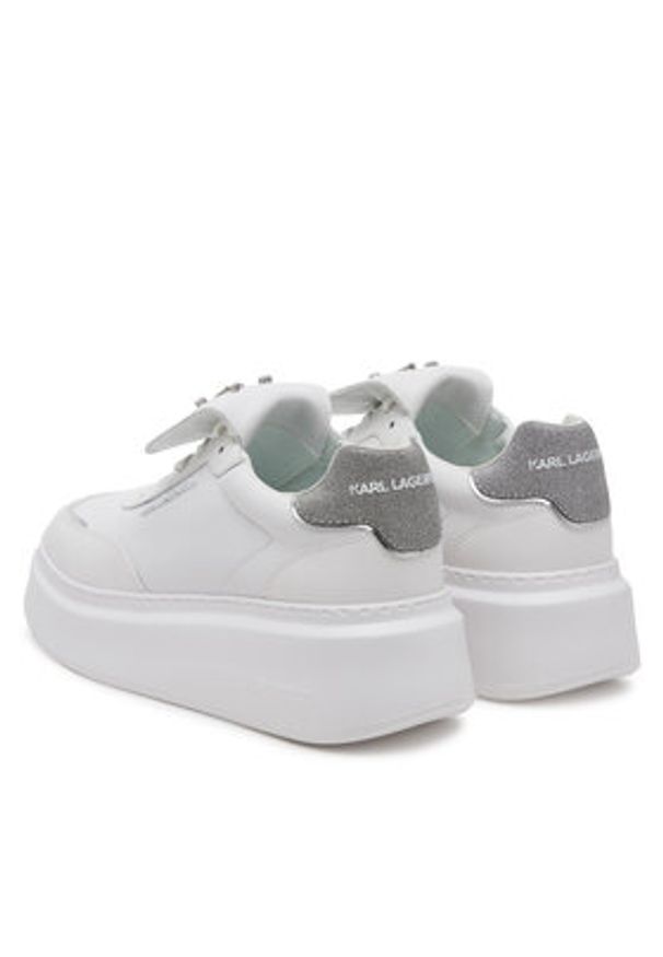 Karl Lagerfeld - KARL LAGERFELD Sneakersy KL63519 Biały. Kolor: biały. Materiał: skóra
