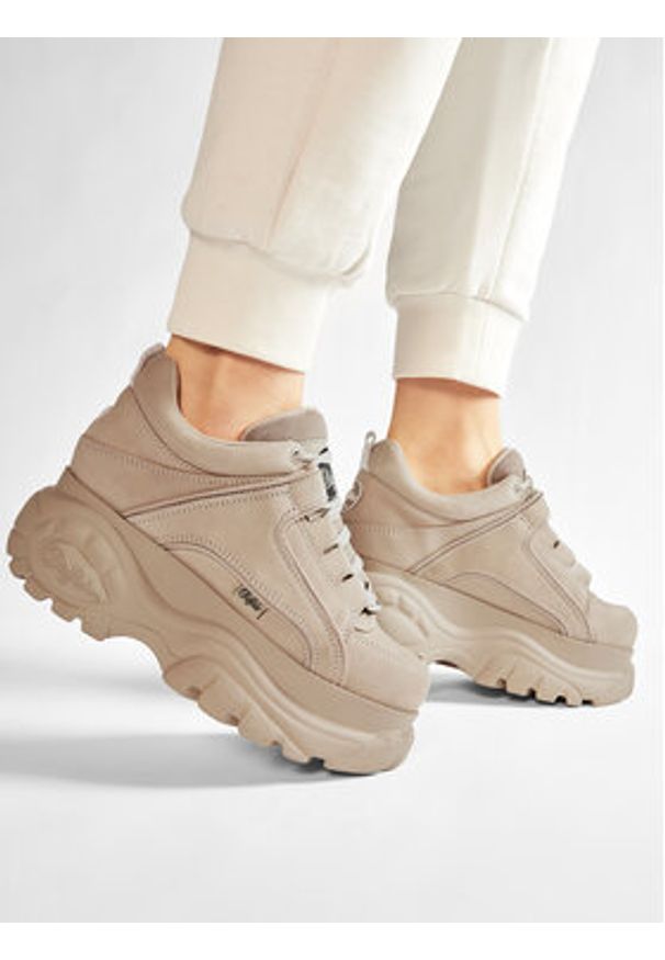 Buffalo London Sneakersy BN15332281 Beżowy. Kolor: beżowy. Materiał: nubuk, skóra