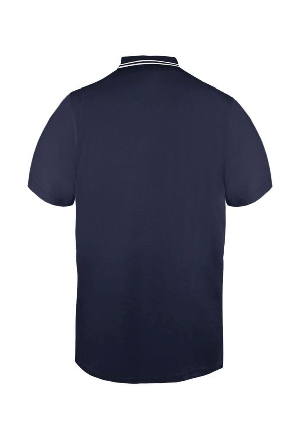 Koszulka Polo - Męska - Pako Jeans - Granatowa, Dekolt na Zamek. Okazja: na co dzień. Typ kołnierza: polo. Kolor: niebieski. Materiał: bawełna. Styl: casual