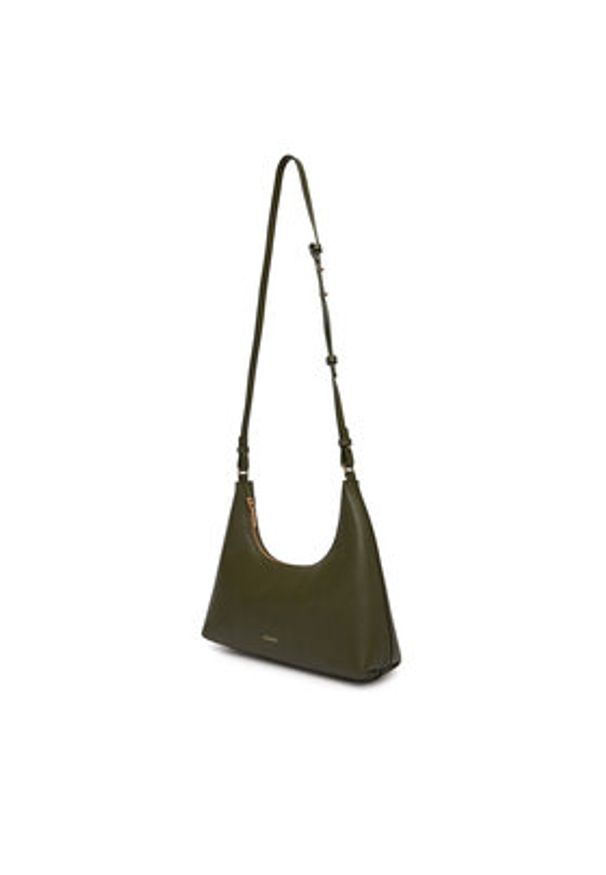 Calvin Klein Torebka Foil Logo Conv Shou?Lder Bag LV04F3272G Beżowy. Kolor: beżowy. Materiał: skórzane