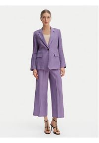 Marella Kuloty Clava 2615131182 Fioletowy Regular Fit. Kolor: fioletowy. Materiał: len #2