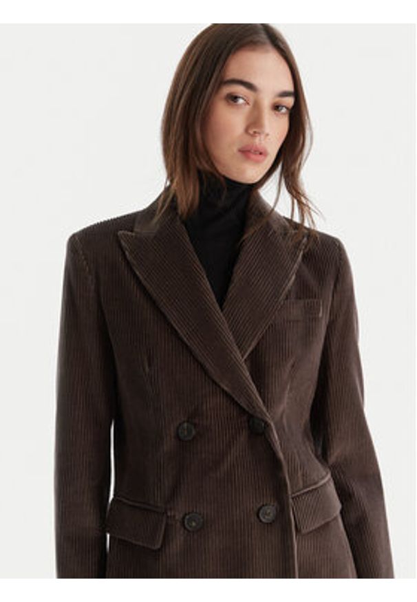 Weekend Max Mara Marynarka Katanga 2525046062 Brązowy Regular Fit. Kolor: brązowy. Materiał: bawełna