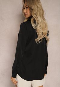Renee - Czarna Koszula Ozdobiona Subtelną Koronką Anelima. Kolor: czarny. Materiał: koronka. Wzór: koronka, aplikacja. Styl: elegancki #4